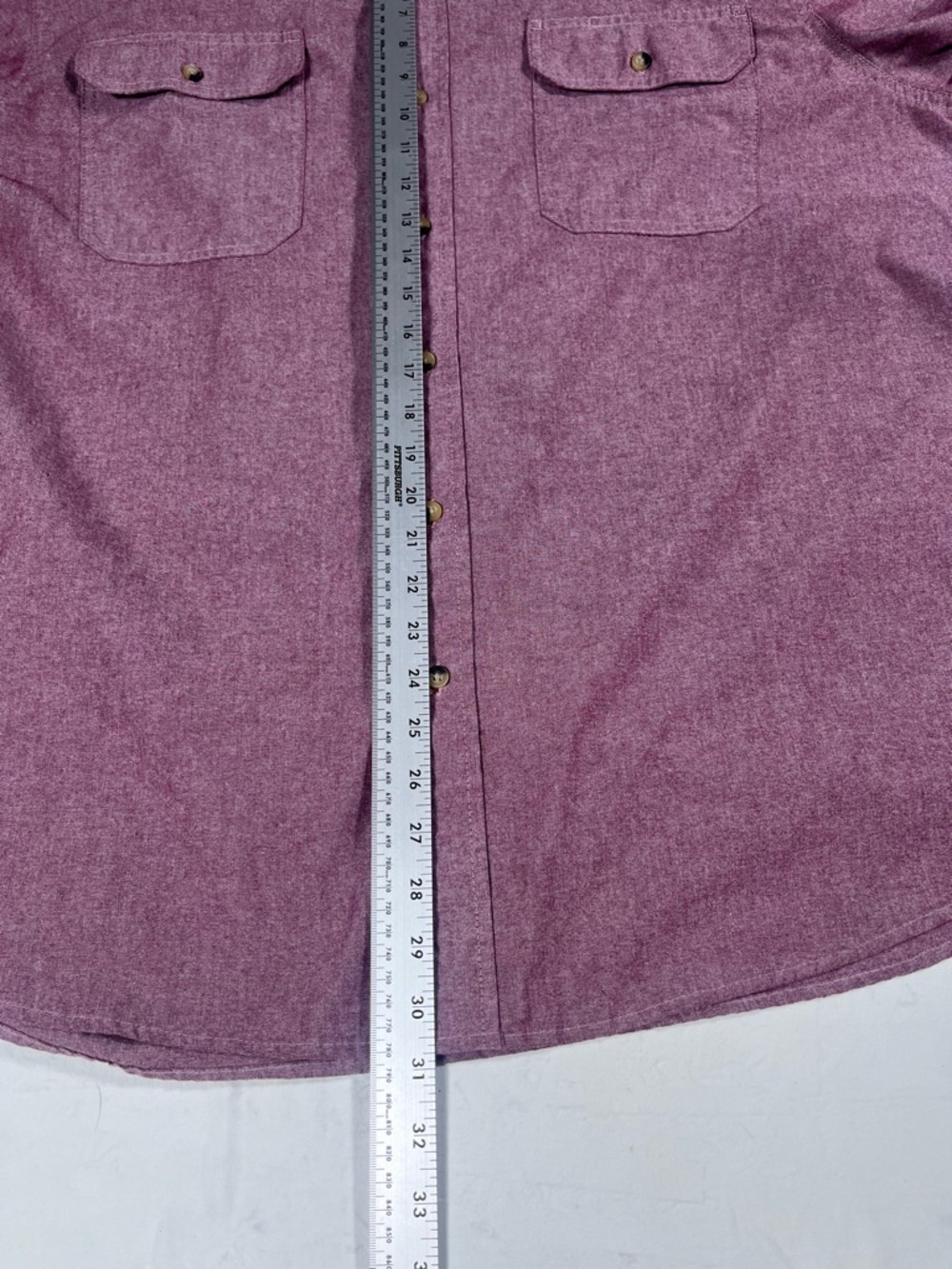 Wrangler Authentic Short Sleeve Button-Up Shirt Plum Men’s XXL - Picture 9 of 13